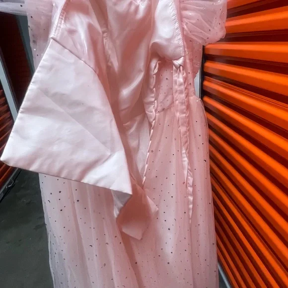 Elegant Pink Gown with Sparkling Details - Picture 6 of 11